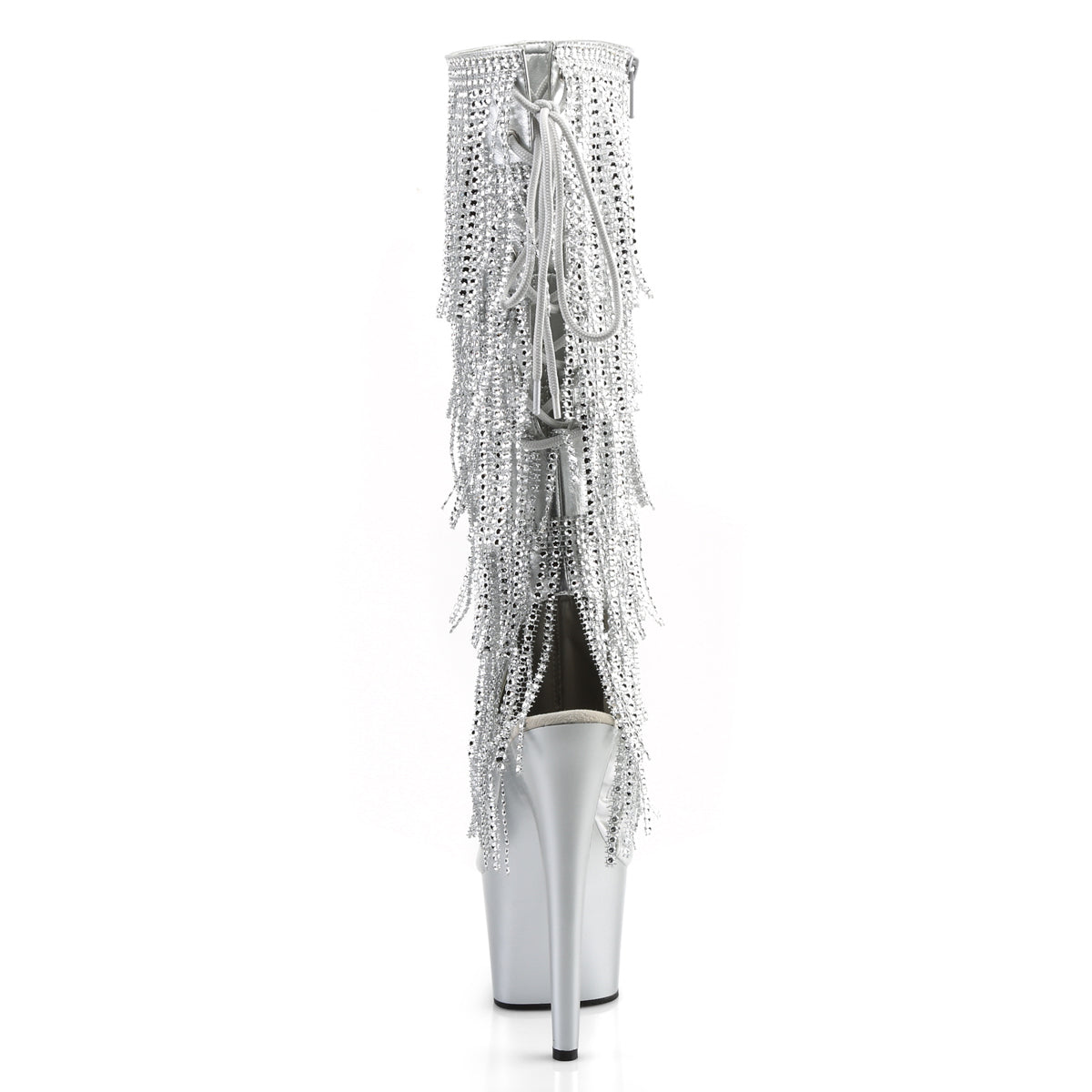 Silver Chandelier Mid Calf Platforms