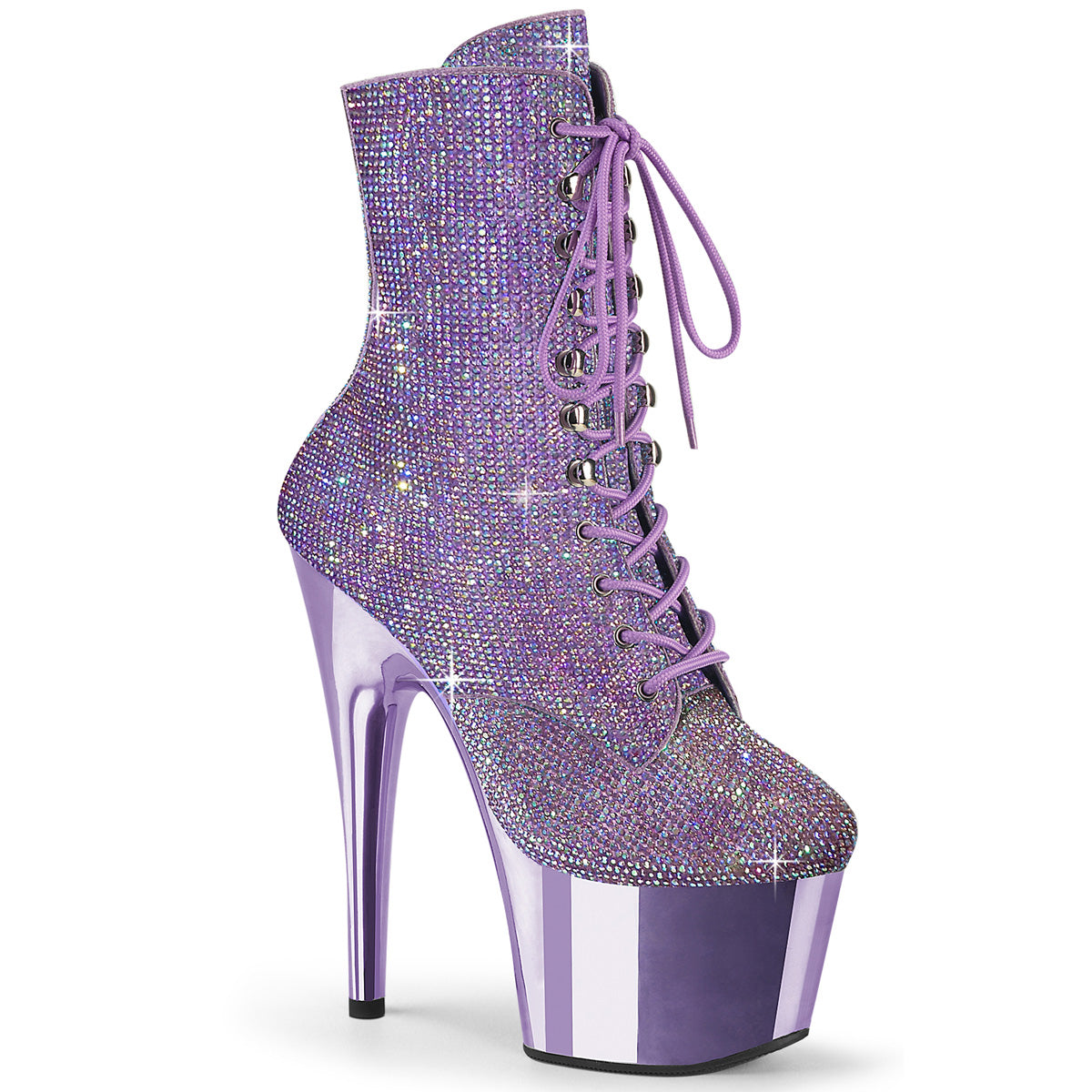 ADORE-1020 Crystal Chrome Booties